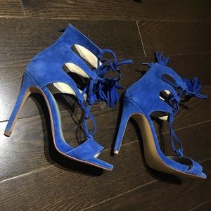 Kate and Mel Blue Lace Up Heels